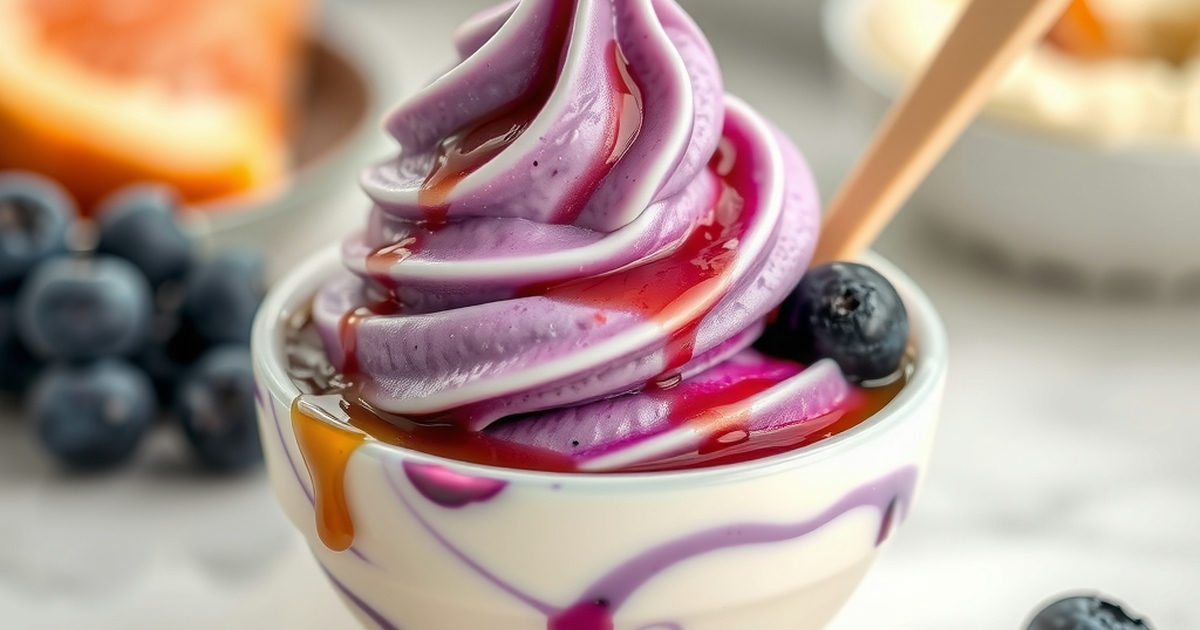 Blueberry Cheesecake Frozen Yogurt