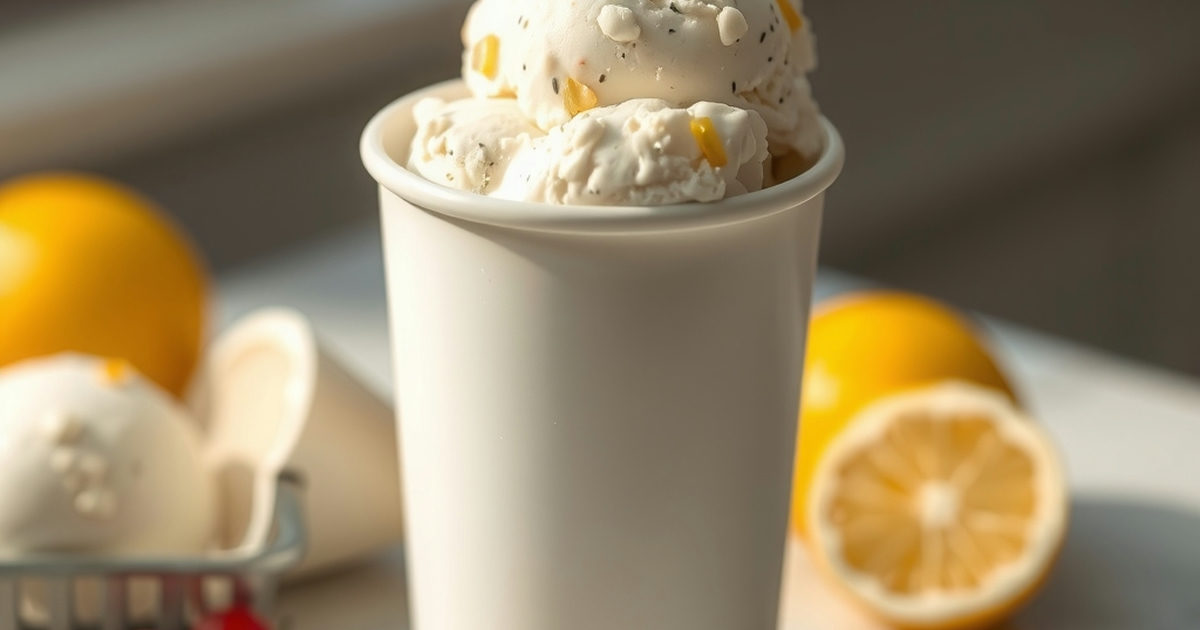 Lemon Poppy Seed Cottage Cheese Lite Ice Cream
