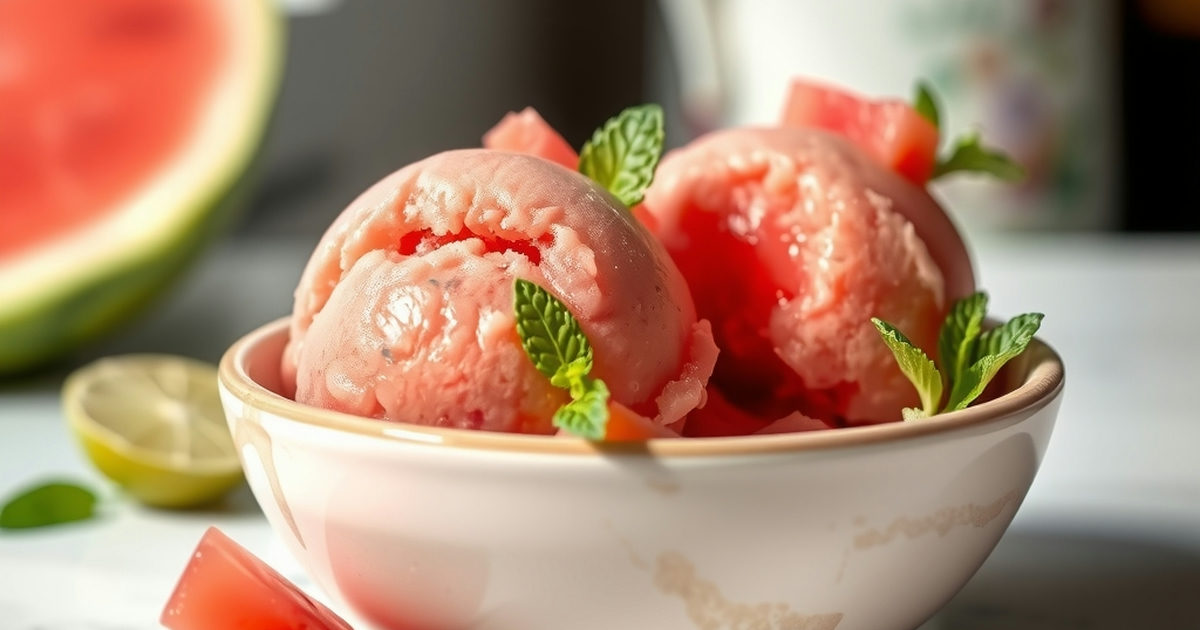 Watermelon Mint Sorbet